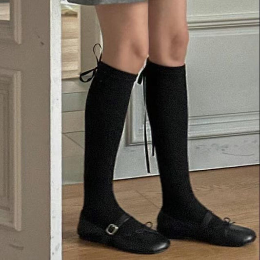 Cashmere Ribbon Knee Socks [現貨]