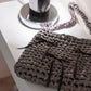 Ribbon Crochet Bag Medium Grey (Black Ribbon) [BOOYAH.MADE]