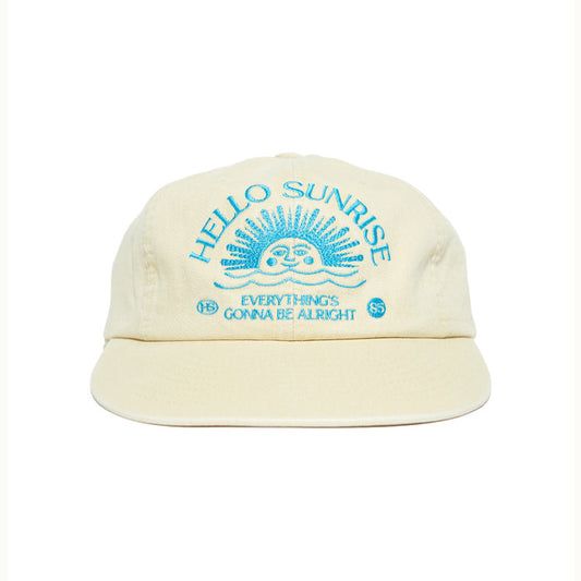 HELLO SUNRISE | Washed Arch Logo Cap Butter Yellow [BOOYAH.LIVING]