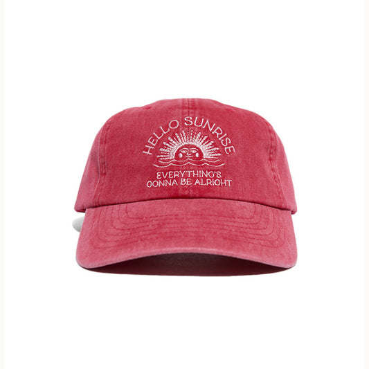 HELLO SUNRISE | Washed Arch Logo Ball Cap Vintage Pink [BOOYAH.LIVING]