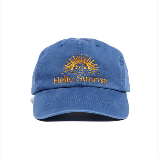 HELLO SUNRISE | Washed Logo Ball Cap Ocean Blue [BOOYAH.LIVING]
